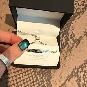 Silver Plate Adjustable Bracelet